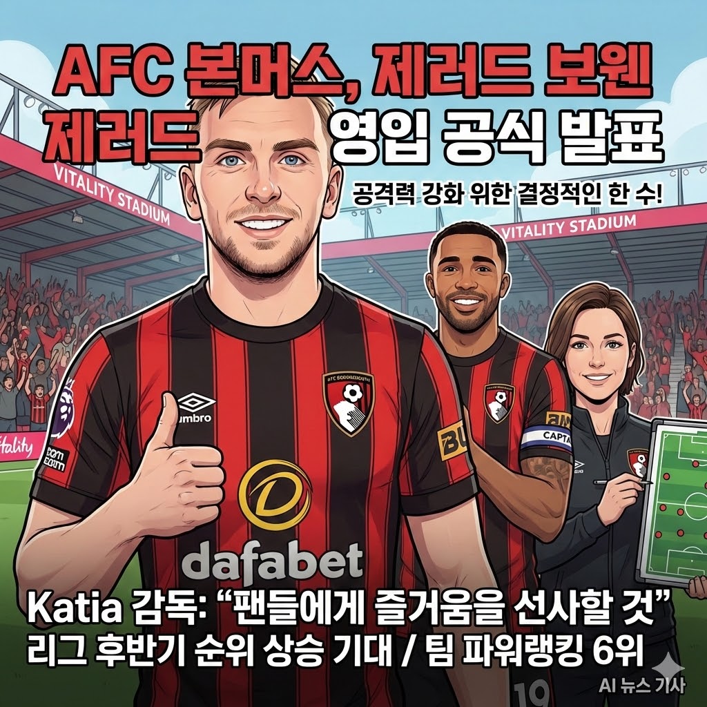 본머스, 공격 갈증 해소! 제러드 보웬 전격 합류